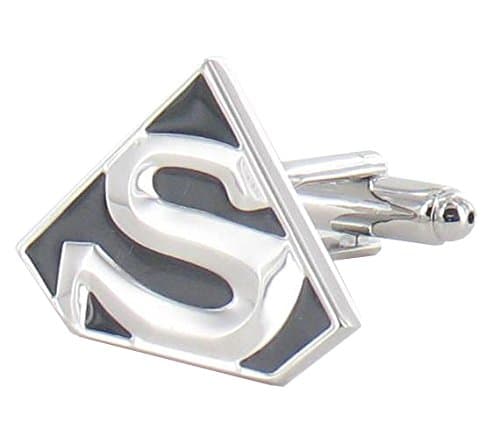 Superman Logo Cufflinks (Black Background)