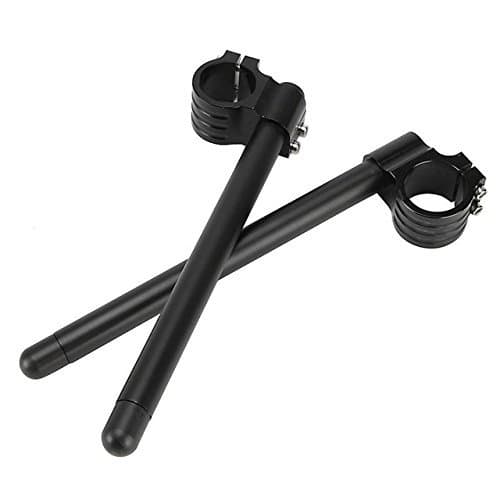 Anzene Fork Clip-ons Handle Bars CNC Riser Regular Handlebar for 1969-1982 Honda Suzuki Yamaha (33mm)