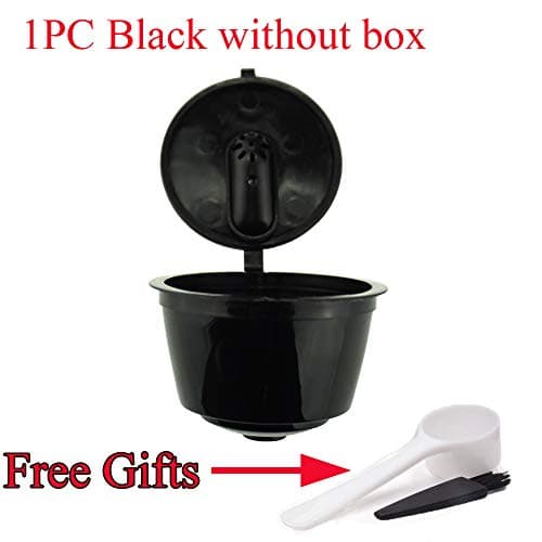 Timegoing i cafilas 3. Generation Coffee Capsules Filter Cup Refillable Reusable Coffee Pot Tea Basket Pods Pods for Dolce Gusto, 1PC Schwarz ohne Box
