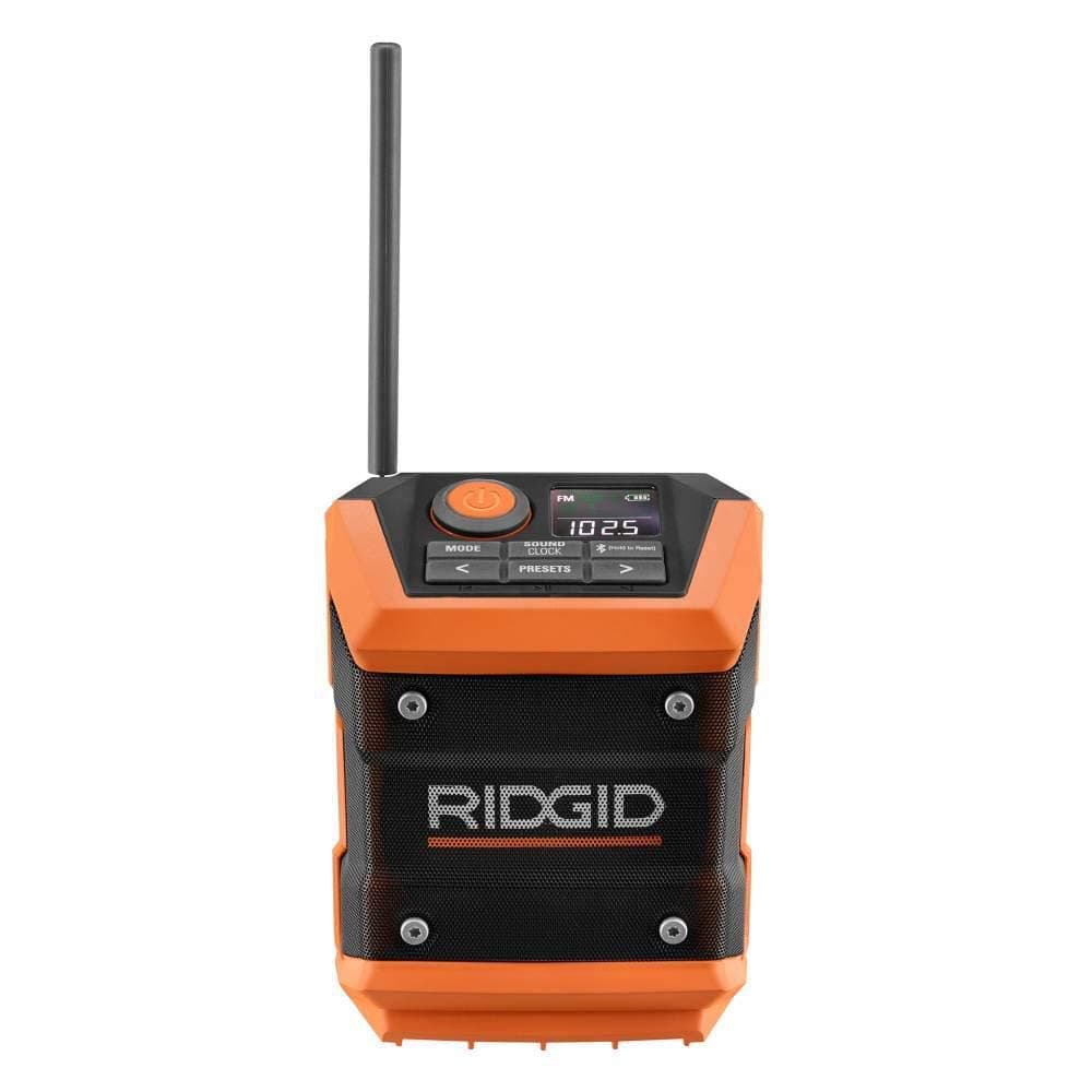 Ridgid 18-Volt Mini Bluetooth Radio (Tool-Only)(Bulk Packaged) (Renewed)