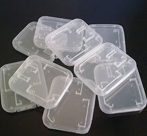 River Eletronic Clear Plastic Memory Card Case Holder for SanDisk/Kingston/Transcend/Samsung SD Micro SD T-Flash Card 20 Pack