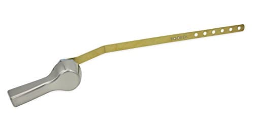 Universal Offset Decorative Front, Side, Corner, or Angle Mount Toilet Tank Flush Trip Lever Handle with Metal Nut, Fits Most Toilets (Satin Nickel)
