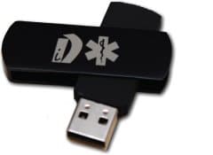 Secure Electronic USB Medical Identification Data Device to Keep Your Personal Data Safe for Medical Emergencies with Easy EMT Access