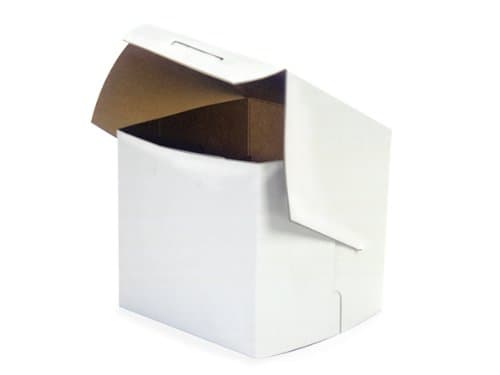 4x4x4" WHITE Bakery Boxes1-Piece Lock Corner Box (1 unit, 200 pack per unit.)