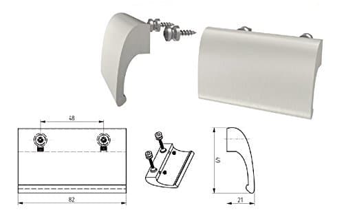 Aluminium balcony door pull handle