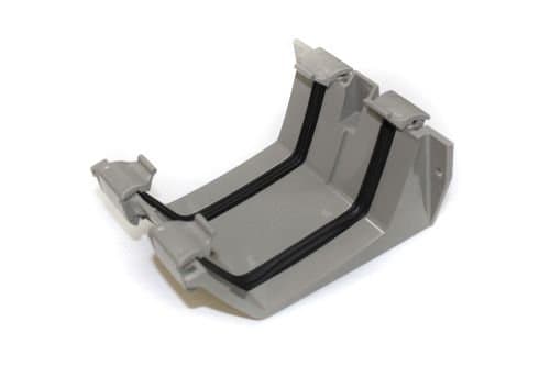 Polypipe (ex-Geberit) Terrain Corniche 120mm Square Gutter System 2251.5G Jointing Bracket/Union Grey