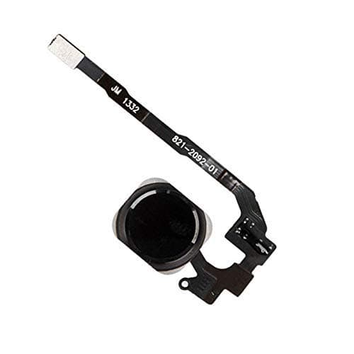 BringUAll Replacement Fingerprint Sensor Finger Print Home Return Key Menu Button Flex Cable Compatible with iPhone 5S Black (Without Touch ID)