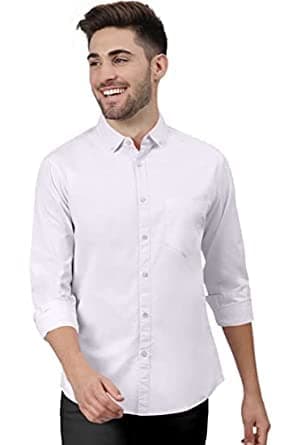 GenericMAHAVEER Creation Shop Cotton Full Sleeve Solid Regular Fit Latest Double Lining Stylish Shirt for Men Style (Pack of 1)