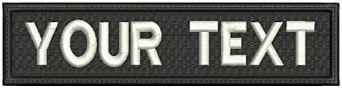 Custom Embroidered Name Tag Iron Sew Hook Fastener Patch (Customize)