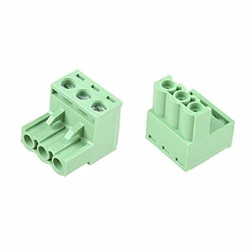 CAQL 5Pcs 3-Pin Pluggable Quick Connector - Terminal Block - Phoenix Power Plug for SOUNDSTREAM Equalizer Line Driver MPQ-5XO BX-10 BX-12 INT-2BX, BOS