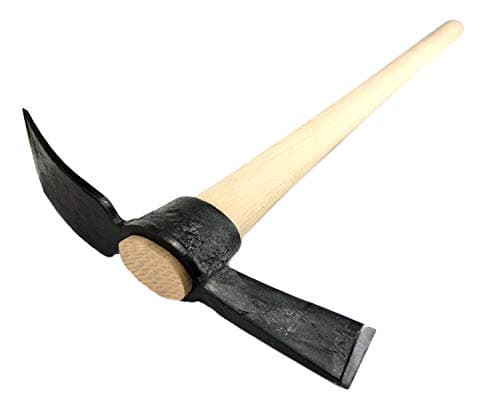 BD Ltd. Mattock 5lb Head and 36” Solid Wooden Handle Digging Pick Adze Hoe