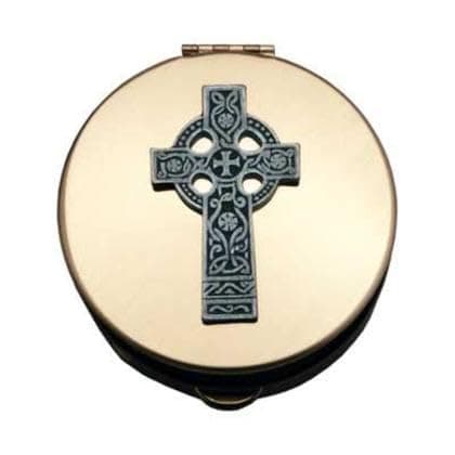 (Abbey & CA Gift Celtic Cross Pyx Container, 2.88" x 2.88", Multi