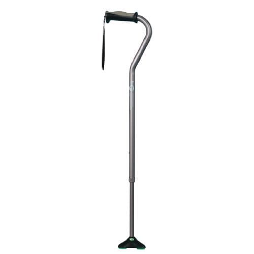 Hugo Mobility Quadpod Offset Cane with Ultra Stable Cane Tip, Smoke by Hugo Mobility
