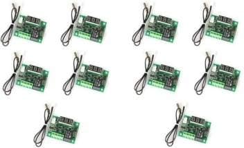 Techleads Dc Digital Temperature Controller Board Mini Electronic Temp Con (10 X W1209 12V)