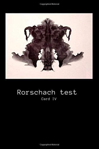 Rorschach test Card 4: lined notebook