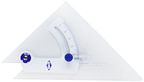 ALVIN Tru-Angle Adjustable Triangle 8" Model 108C Made of High Impact Acrylic with Aluminum Thumbscrew, Includes Nylon Storage Case, Perfect Tool for Students and Professionals - 8 Inches