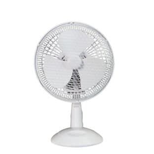 Desk Fan Simple Value White 7 Inch