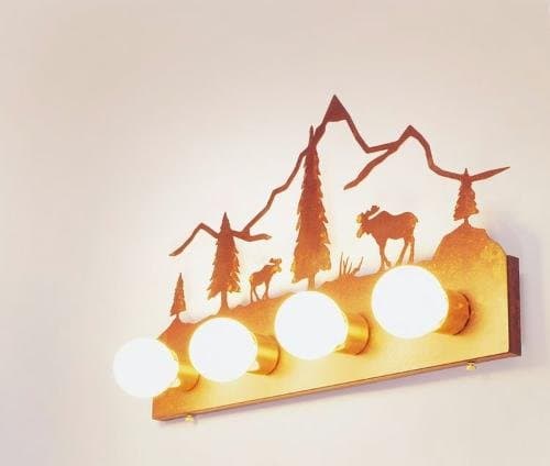 Moose Mountain Flat Vanity - 4 Light