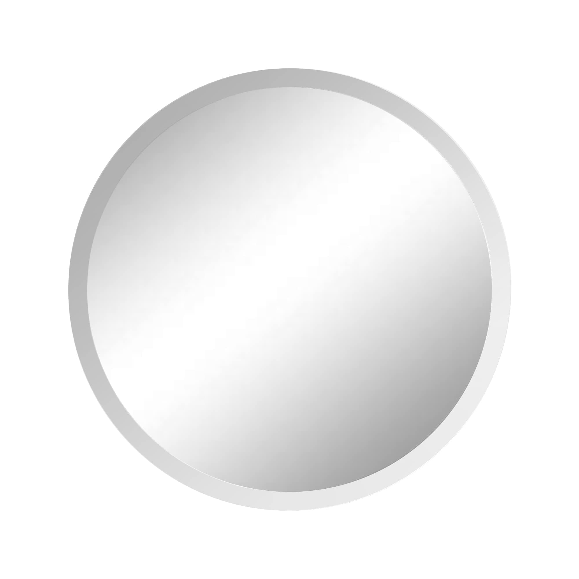 30 Inch Round Frameless Bathroom Vanity Mirror with Beveled Edge - Shatterproof Circle Wall Mounted Decorative Glass with Safety Backing for Living Room Bedroom Hallway Entryway - Fab Glass and Mirror