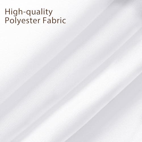 Fixwal 6 Pack White Table Cloth for Rectangle Table, 70 x 120 Inch Polyester Fabric Tablecloths Rectangular, Table Covers 6-8ft for Party, Banquet, Dining, Wedding, Graduation