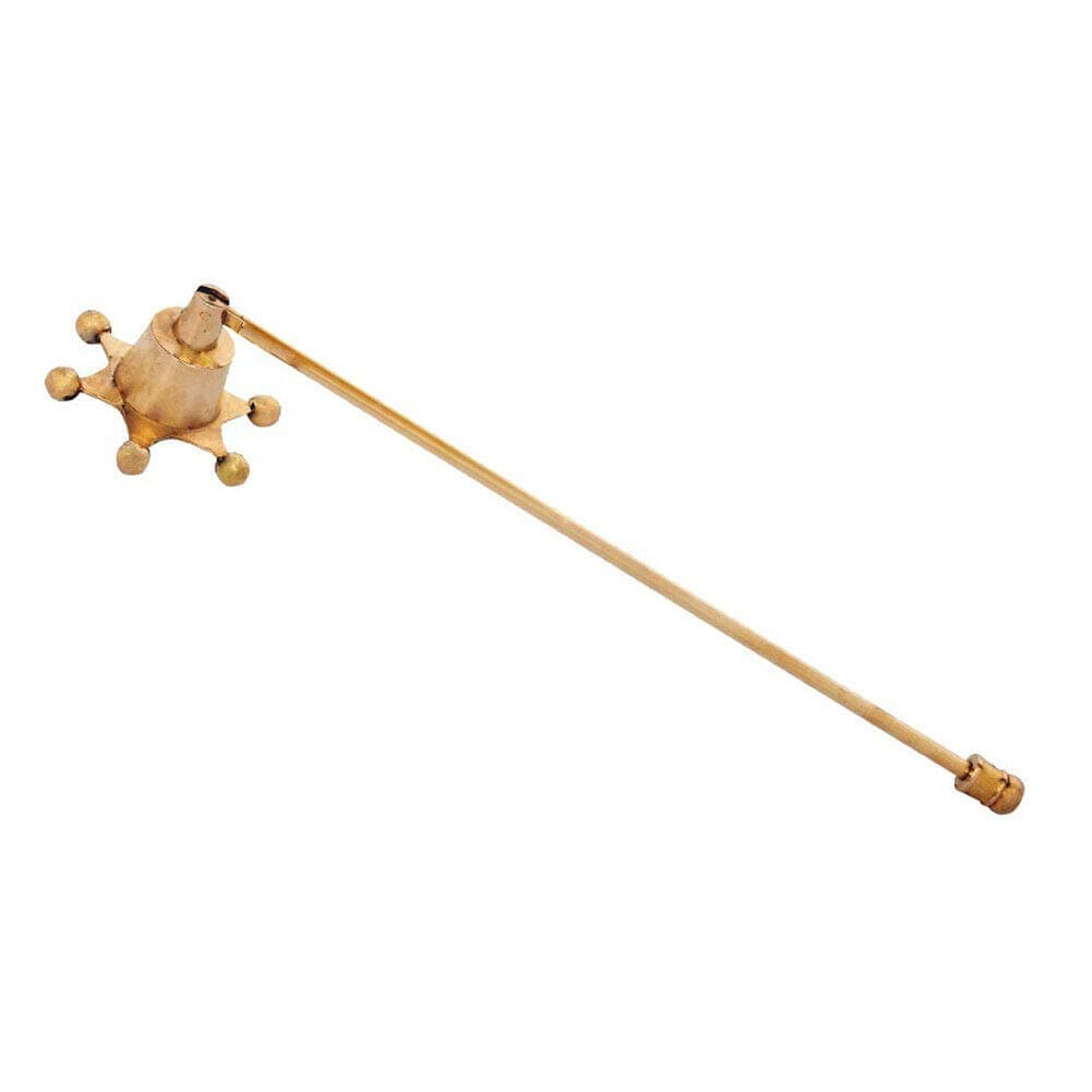 Neez Candle Snuffer Made with Solid Brass, Long Handle Candle Fire Extinguisher - Candle Accessories - (Star Shape Snuffer)