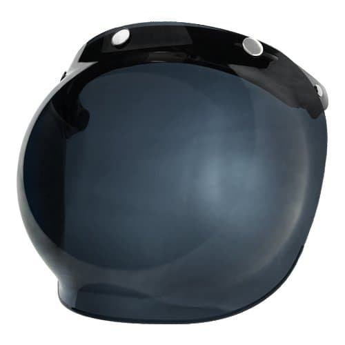 Black/Blue Bubble Shield Visor Open Face Café Racer Shield for Open Face Motorcycle Helmets