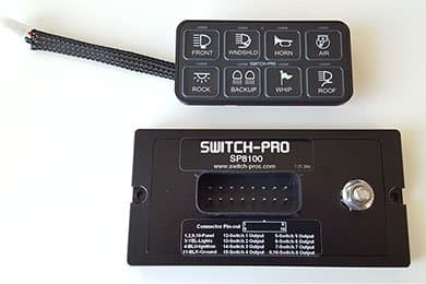 Switch Pros Backlighting SP-8100-B 8-Switch Panel Power System for Bezel Enclosure Mounting (Green)