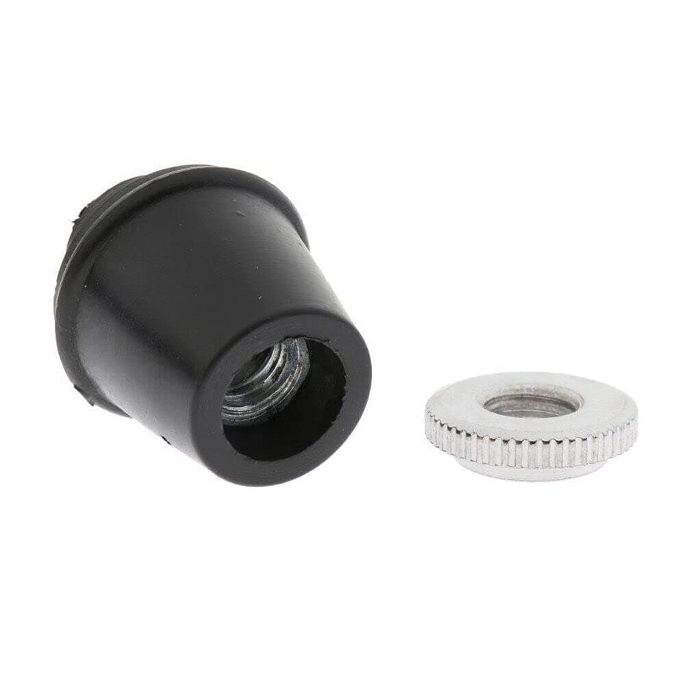 2pcs/set Threaded Bass Drum Spur/Floor Tom Leg Tips Rubber Feet w/Lock Nut