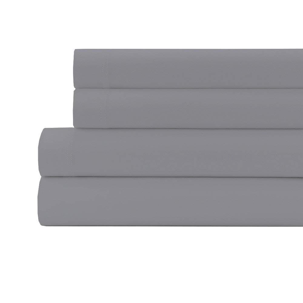 Expanded Queen Sheet Set 800 Thread Count 100% Egyptian Cotton 21 inches Extra DEEP Pocket Elephant Grey Solid