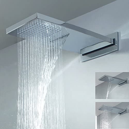 24x7 eMall Waterfall shower big shower 2-Function Wall Mount Shower, Rain & Waterfall, Wall Mounted Biggest Shower (22 x 9 inch, Chrome)