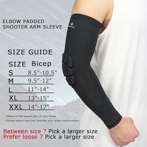 2PCS Padded Elbow Sleeves Compression Arm Protective Support