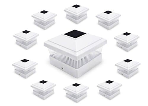 EPIK Solar Post Cap Lights with LED Light for 5 x 5 Posts (10 Units White)