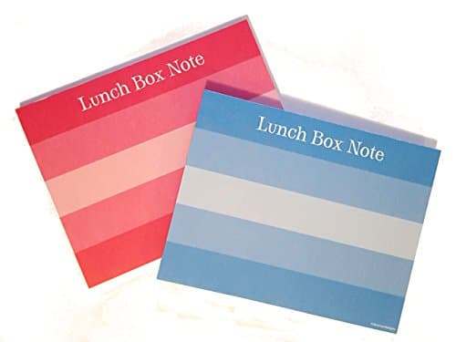 Lunch Box Notes Pad Magnetic 2 pack 100 notes BLUE & PINK Send Love with Lunchbox Fridge Magnet lunchbox