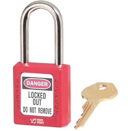 Lockout Padlock, KA, Red, 1-3/4"H