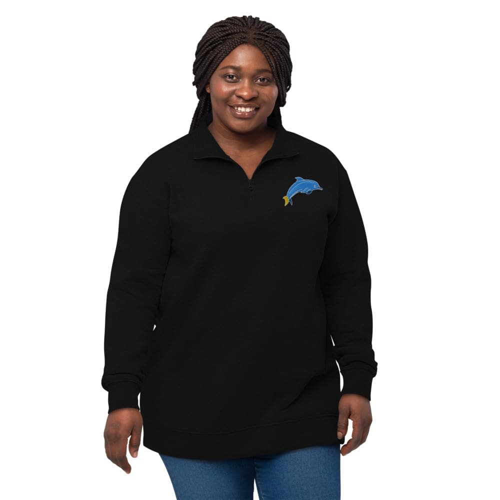 Bluedolphin Unisex fleece pullover Black
