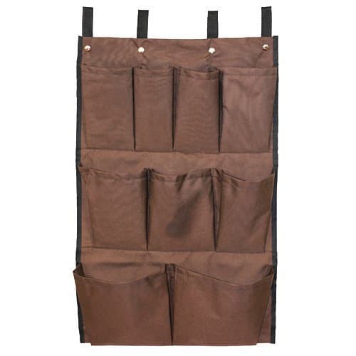 9 Pockets Cart Caddy Bag, Brown
