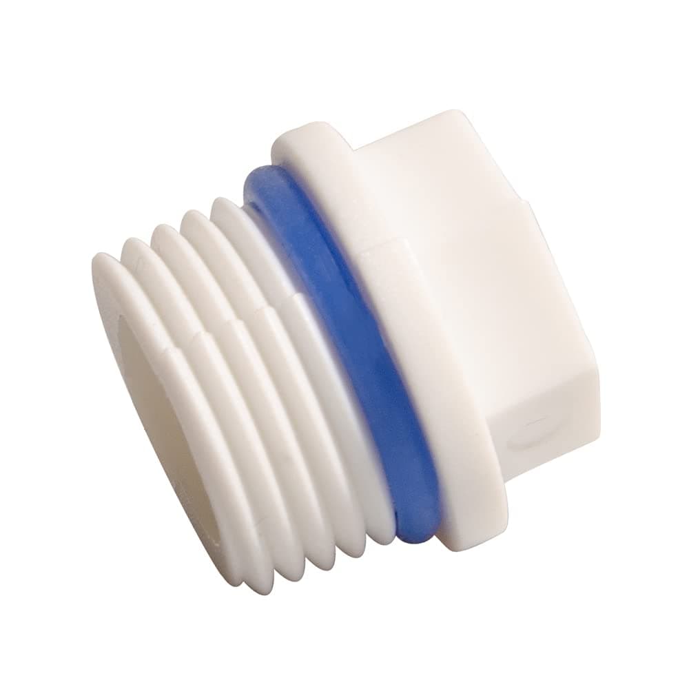 Feelers 1/2" PT Outer Hex Male Threaded PPR Pipe Plug End Cap Garden Hose Water Tubing Stopper Prevent Leakage Choke Fitting, Pack of 5, White