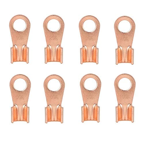 XiaochenElectrical Connector Plug Socket Kit 10PCS OT-10A 20A 30A 40A 50A 60A 80A 100A Copper Battery Cable Connector Terminal (Color : OT 40A)