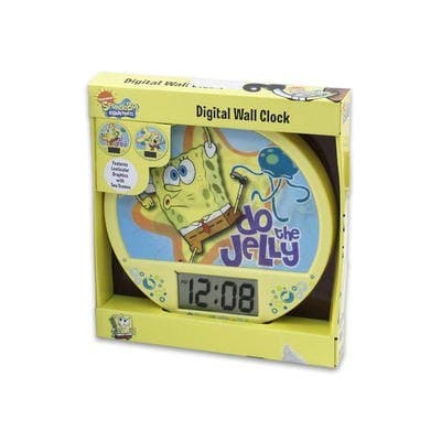 Classy Joint Spongebob Digital Wall Clock ~ Features Lenticular Graphics w/ 2 Hollogram Scenes