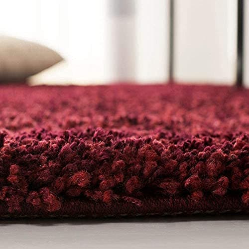 Super Soft Primium Quality Microfiber Rectangular Shagg Carpet Collection With 2 Inch Pile Height For Floor Carpet Size 7X10 Feet Colour Maroon