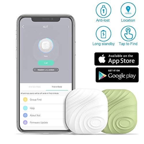 Evershop Smart Key Finder Anti-Lost Tracker Bluetooth Tracker GPS Locator Wallet Phone Key Anti-Lost Bidirectional Alarm Reminder for Phone, Pets, Keychain, Wallet,Luggage(2 Colors)