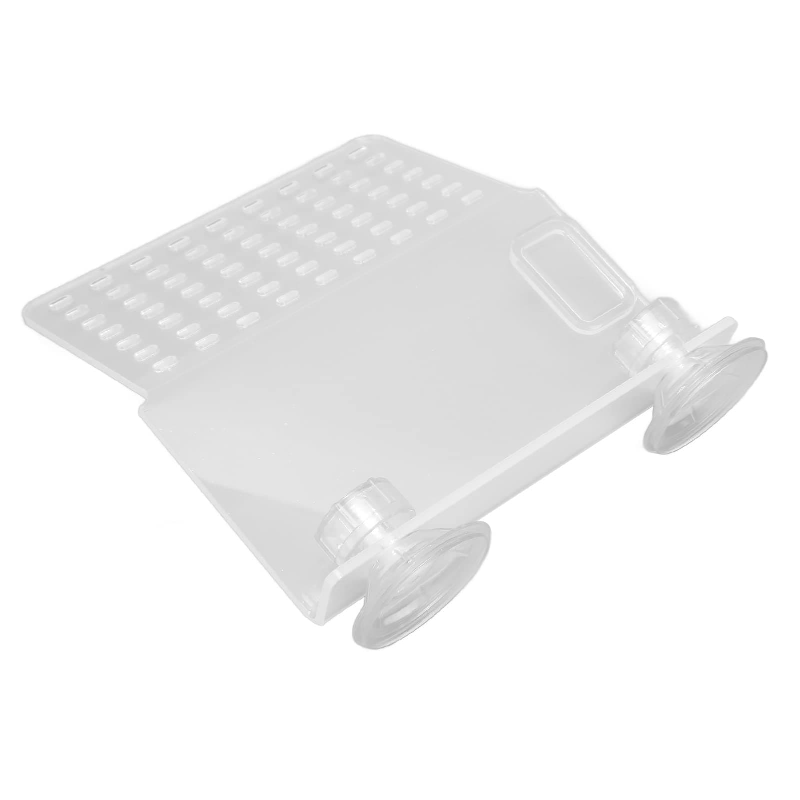 Dock Basking Platform, Durable Separate Feeding Area Reptile Basking Platform Transparent Suction Cup Fixing Acrylic Fun Tunnel for Reptile Tank (S, 50x50x20cm / 19.7x19.7x7.9in)