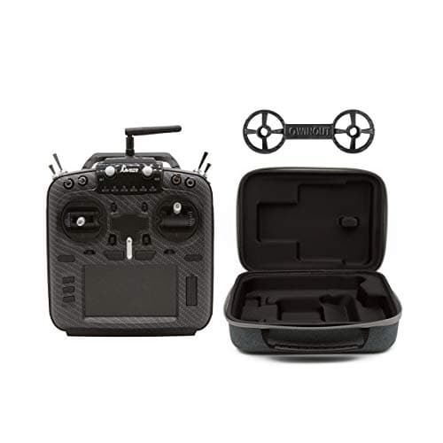 Jumper T18 JP5-in-1 Multi-Protocol RF Module Open TX Hall Gimbal Radio Transmitter with Handbag Portable Case & QWINOUT Switch Protector, T16 Pro Hall V2 Upgraded Version (T18-Mode 1)