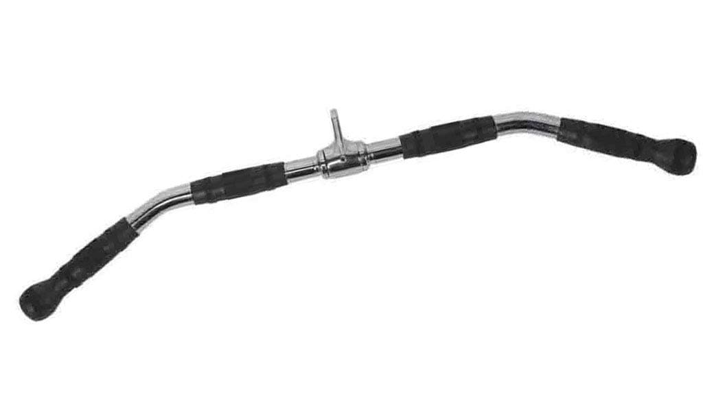 LAT Bar Pull Down Attachments for Cable Machines with Rubber Handgrips & Revolving Hanger for Gym Pulley System Exercises Tricep Back Muscles