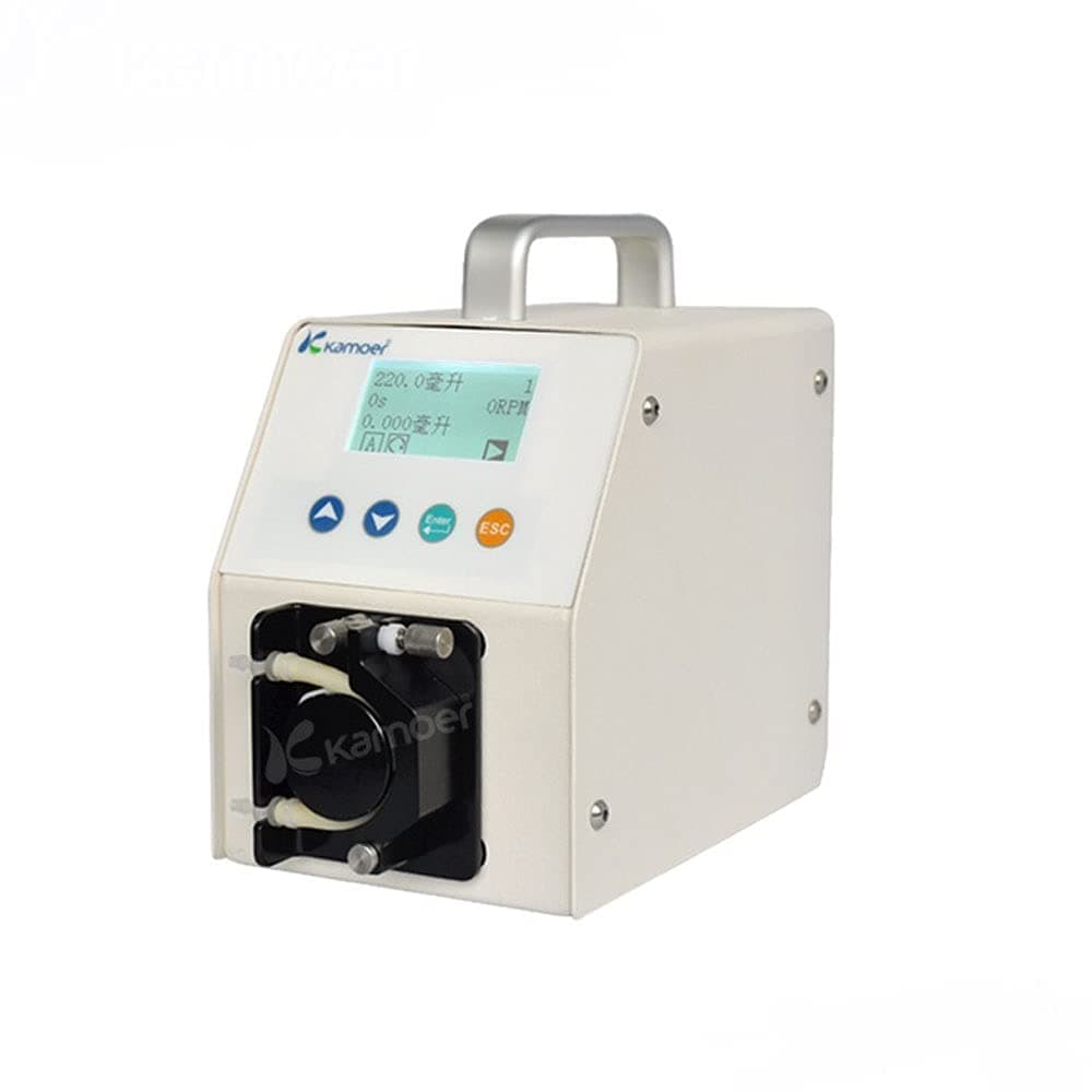 Peristaltic pump stepper with digital control 110V-220V variable speed small intelligent liquid dosing pump for lab and filling Kamoer LLS Plus 3 rotors 1-352ml/min silicone tube 4.0mm x 7.2mm