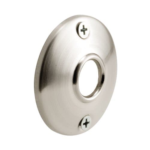 Defender Security E 2542 Door Knob Rosettes, 2-1/2 in. Outside Diameter, Steel, Satin Nickel Finish