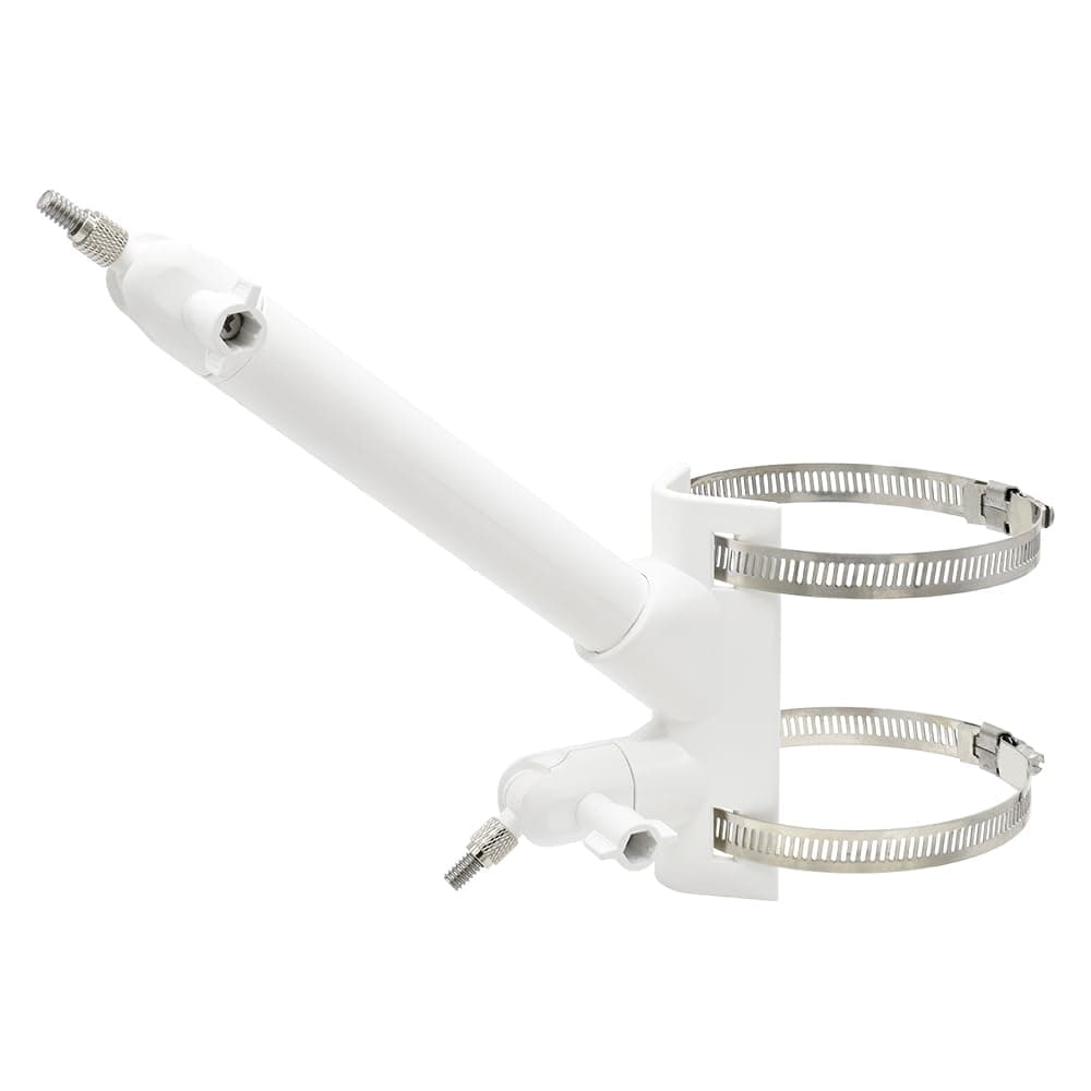 Holicfun 2-in-1 Security Camera and Solar Panel Pole Mount for Ring, Eufy, Arlo, Wyze Solar Panels and Cams - White