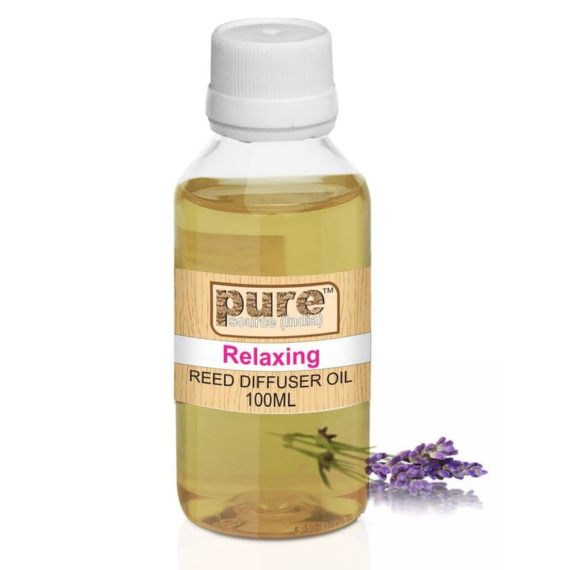 Pure Source India Aroma Reed Diffuser Refill Relaxing 100ML, 8 Pcs Reed Stick Coming Free With This Reed Diffuser Oil