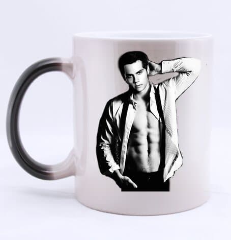 Custom Morphing Mug Coffee Mug with Unique Design Dylan O'brien Background