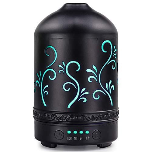 Ultrasonic Aromatherapy Essential Oil Diffuser, ARVIDSSON 100ml Metal Diffusers for Essential Oils, 7 Color Changing Light Cool Mist Humidifier, Best Gifts Idea